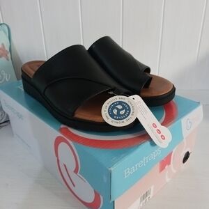 NEW Baretraps Black Slide Sandals Size 7